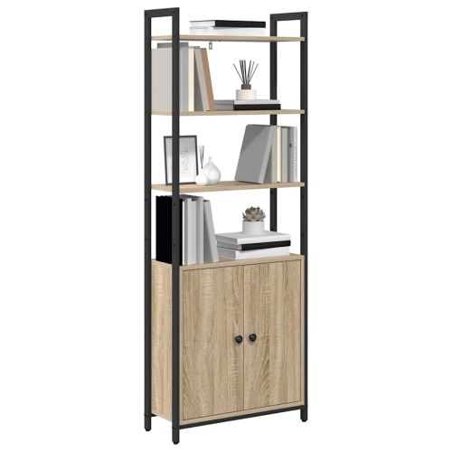 Шкаф за книги 6 нива 60 x 24 x 161 см Инженерна дървесина