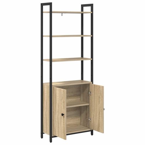 Шкаф за книги 6 нива 60 x 24 x 161 см Инженерна дървесина