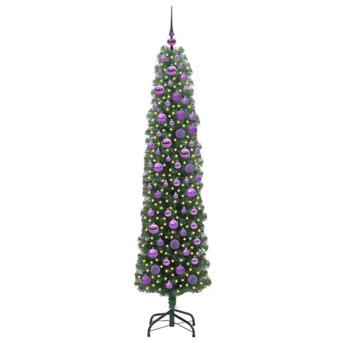 С изкуствено коледно дърво с 300 LED светодиода Зелен 180 cm