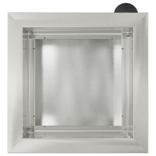 Градинска кашпа с LED осветление Сребристо 30 x 30 x 30 cm