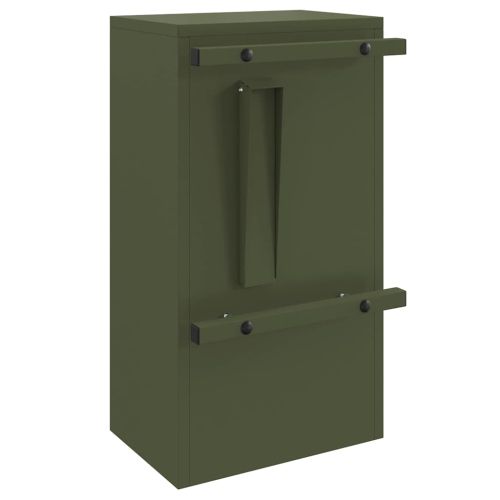 Пощенска кутия с врата Маслиненозелен 30 x 20 x 55 см Стомана