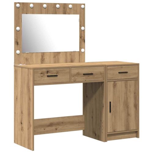 Тоалетка 2 бр. Кафяво 40 x 41 x 75 см Инженерна дървесина