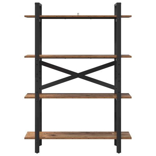 Рафт за книги 4 нива 100 x 33,5 x 140 см Инженерна дървесина