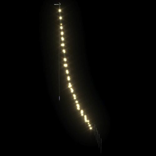 LED коледна елха с колчета за земя Топло бяло 182 см Метал