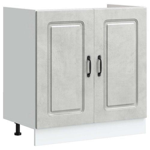 Шкаф за мивка, Kalmar, бетонно сив 80x46x81,5см инженерно дърво