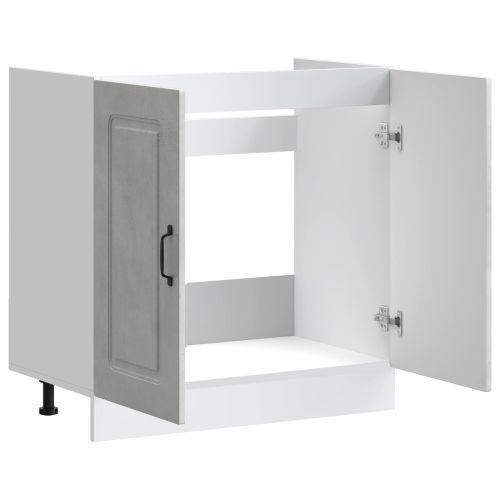 Шкаф за мивка, Kalmar, бетонно сив 80x46x81,5см инженерно дърво