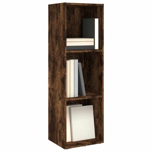 Шкаф за книги/ТВ шкаф опушен дъб 36x30x114 см инженерно дърво
