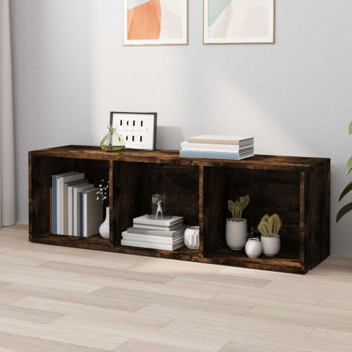Шкаф за книги/ТВ шкаф опушен дъб 36x30x114 см инженерно дърво