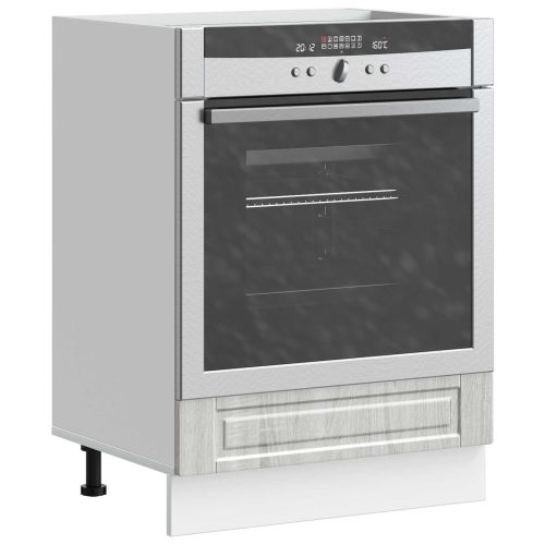 Шкаф за фурна, Porto, сив сонома, инженерно дърво