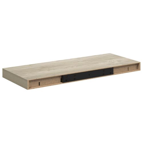 Окачен стенен рафт, дъб, 60x23,5x3,8 см, МДФ