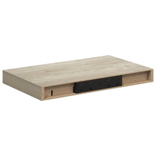 Окачени стенни рафтове, 4 бр, дъб, 40x23,5x3,8 см, МДФ