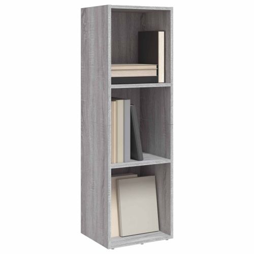 Шкаф за книги/ТВ шкаф сив сонома 36x30x114 см инженерно дърво