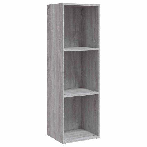 Шкаф за книги/ТВ шкаф сив сонома 36x30x114 см инженерно дърво