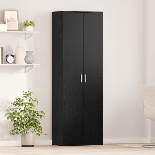Висок шкаф 60 x 35 x 180 см Инженерна дървесина Черен дъб