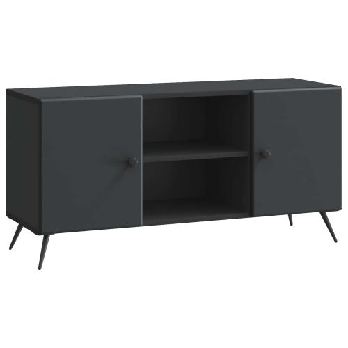 ТВ шкаф 102 x 34,5 x 50 см Черно Инженерна дървесина