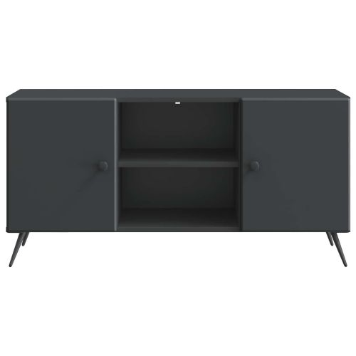 ТВ шкаф 102 x 34,5 x 50 см Черно Инженерна дървесина