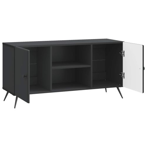ТВ шкаф 102 x 34,5 x 50 см Черно Инженерна дървесина