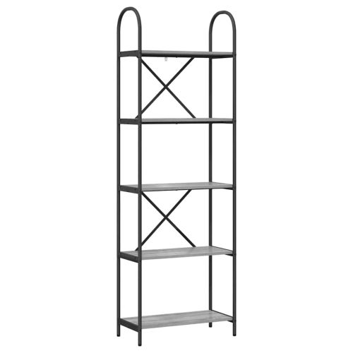 Рафт за книги 5 нива 60 x 30 x 183 см Инженерна дървесина