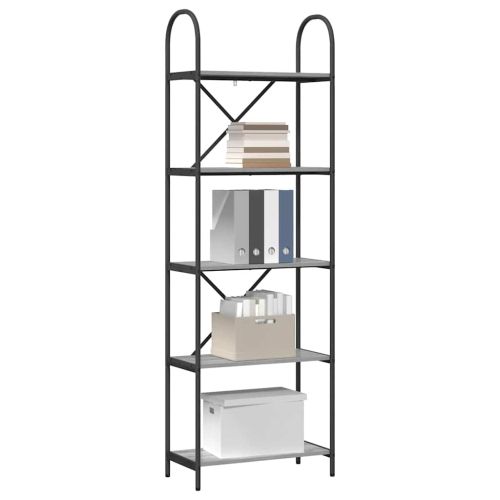 Рафт за книги 5 нива 60 x 30 x 183 см Инженерна дървесина