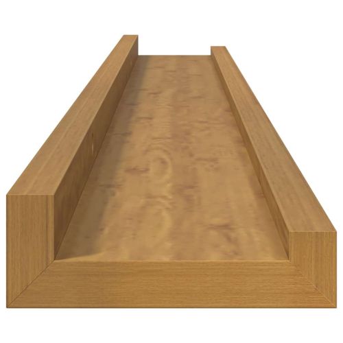 Стенен рафт 2 бр. Бежово 80 x 9 x 3 cm Инженерна дървесина