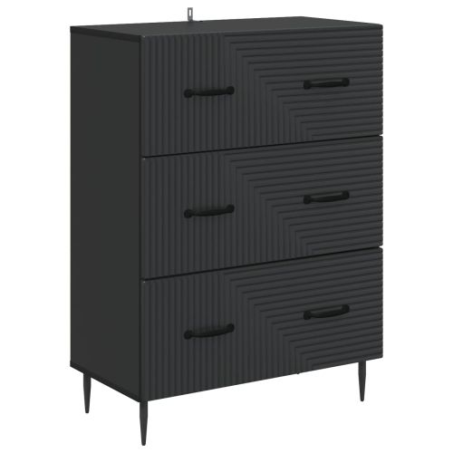 Чекмеджетен шкаф 66 x 34,5 x 89,5 см Инженерна дървесина Черно