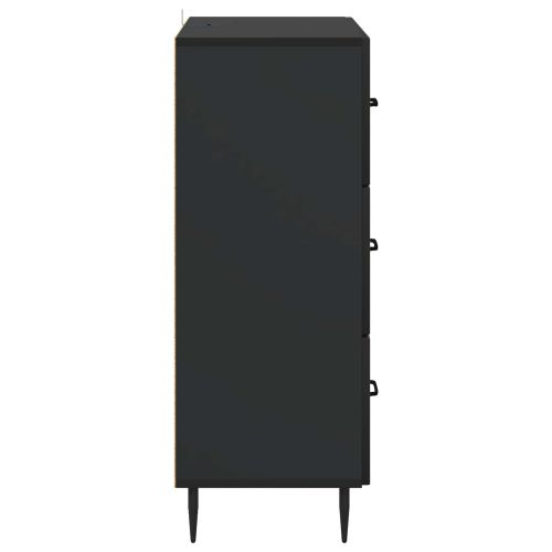 Чекмеджетен шкаф 66 x 34,5 x 89,5 см Инженерна дървесина Черно