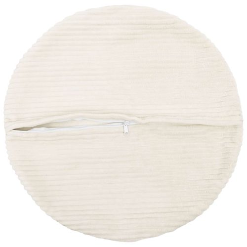 Калъфка за възглавница 2 pcs HEERLEN Кремаво Ø 40 cm кордурой