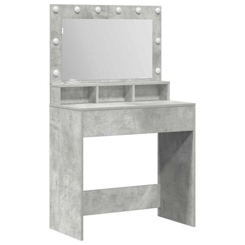 Тоалетка Циментено сиво 78,5 x 41 x 135 см Инженерна дървесина