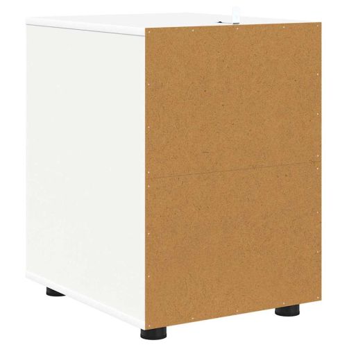 Шкаф за съхранение 40 x 48 x 57 см Инженерна дървесина Бяло