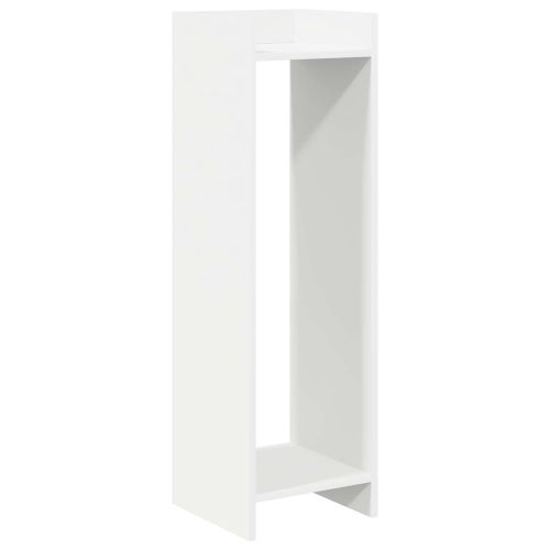 Стойка за растения Бяло 30 x 30 x 100 см Инженерна дървесина