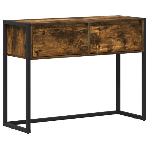 Крайна масичка Димящ дъб 100 x 36 x 75 см Инженерна дървесина