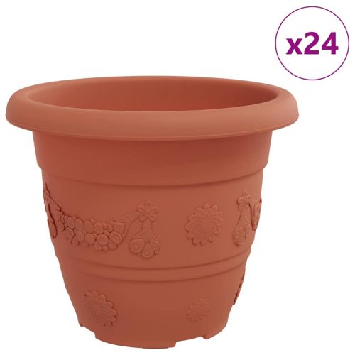Кръгла саксия за цветя 24 бр. Червено тухла Ø 22 x 18 см