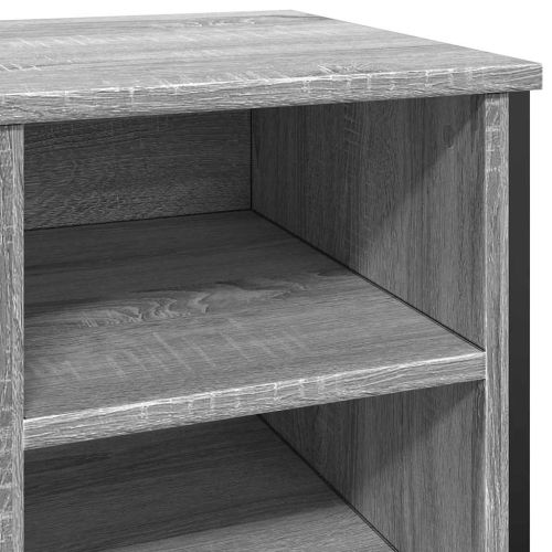 Шкаф за обувки, сив сонома, 90x38x61,5 см, инженерно дърво
