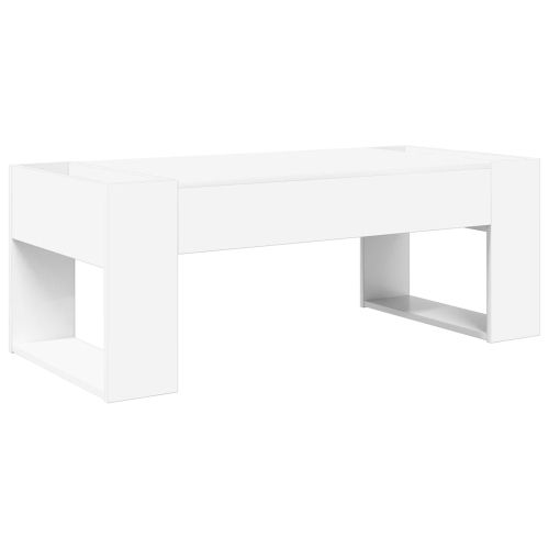 Масичка за кафе Бяло 110 x 50 x 41 см Инженерна дървесина
