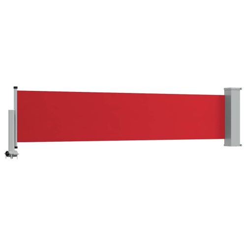 Прибираща се дворна странична тента, 60x300 см, червена