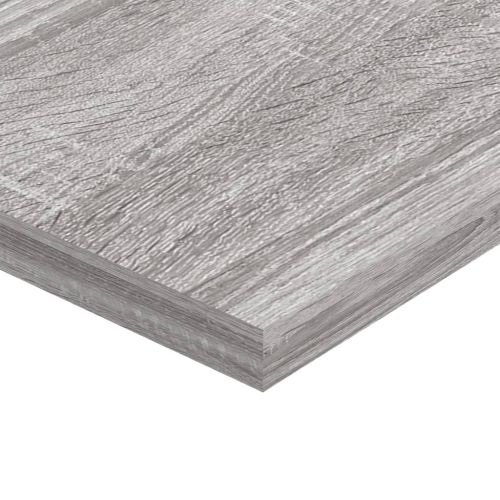 Стенни рафтове 4 бр сив сонома 80x20x1,5 см инженерно дърво