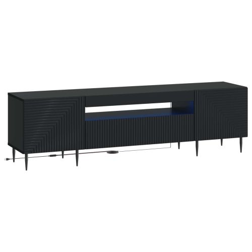 LED телевизионен кабинет HAARLEM 153 x 35 x 43 см Черно