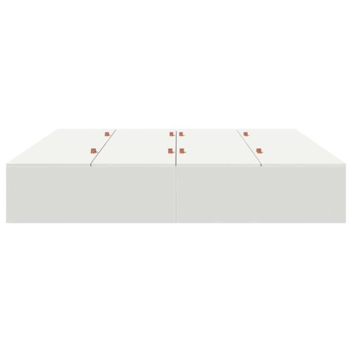 Легло с място за съхранение със съхранение Бяло 200 x 200 cm