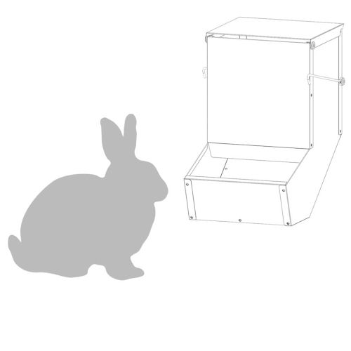 Хранилка за зайци Маслиненозелено 17,5 x 26 x 28,5 см 1,5 kg