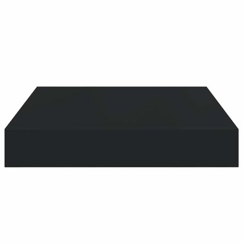 Окачени стенни рафтове, 4 бр, черни, 23x23,5x3,8 см, МДФ
