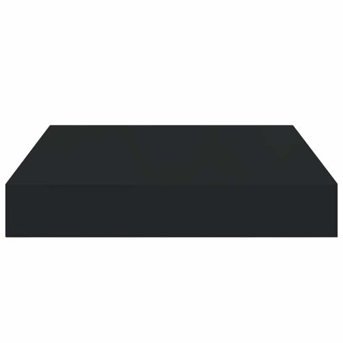 Окачени стенни рафтове, 4 бр, черни, 23x23,5x3,8 см, МДФ