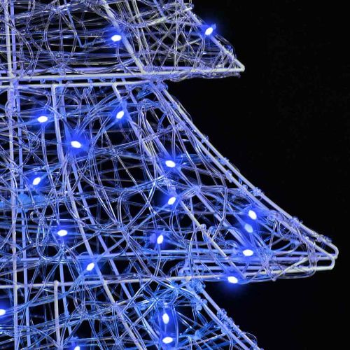 Коледно дърво 100 LED светодиода Синьо 120 cm Акрил