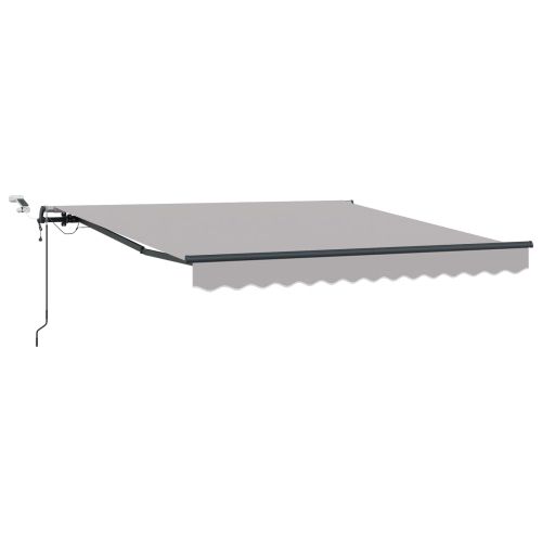 Прибираща се тента Светлосиво 300 x 250 cm Полиестер
