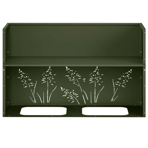 Градинска саксия 2 бр. Маслиненозелено 80 x 20 x 49 см