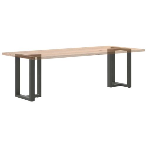 Крака за трапезна маса, Т-образни, 2 бр., антрацит, 60x35x(72-73) см, стомана