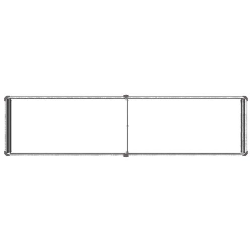 Вдигната леха за градина Сребристо 160 x 40 x 24 см оцинкован