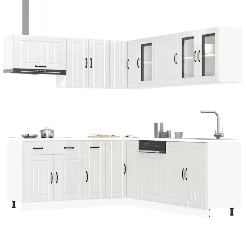 Комплект кухненски шкафове от 11 части Lucca, инженерно дърво