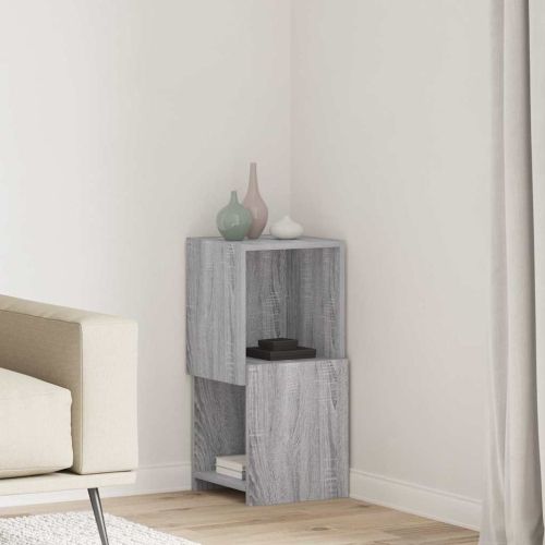 Ъглов шкаф 30,5x30x65см Инженерна дървесина Сив Сонома