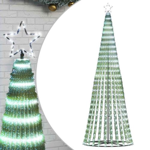 LED коледна елха 475 светодиода студено бяло 247 см