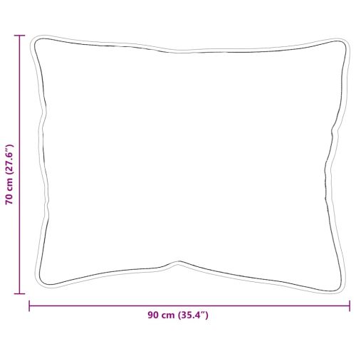 Възглавница 2 бр. 90 x 70 x 20 см Полиестер Бяло